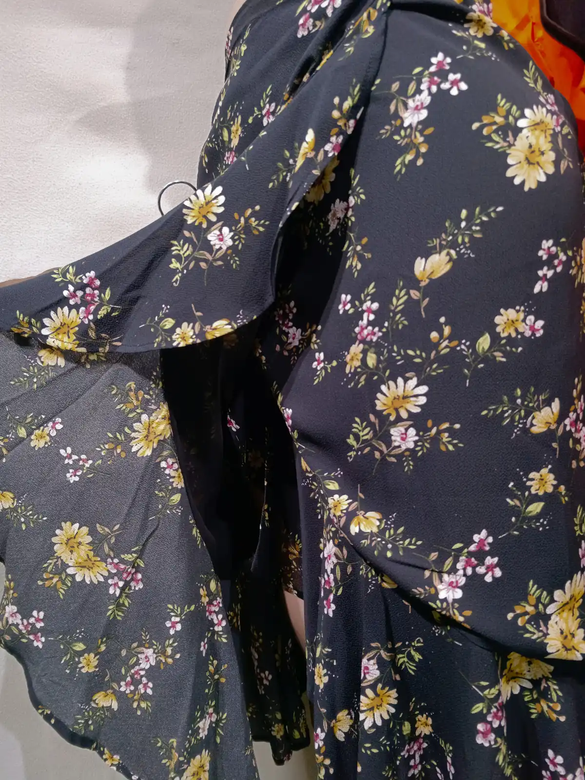 Black Floral Wrap Skirt - N/A bottoms available at theGirlyZone Kampala